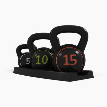 GymSets 3 Piece Kettlebell Set