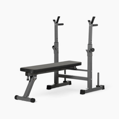 Flat Bench With Dip Station & Rack