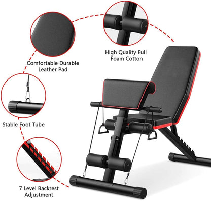 Adjustable & Foldable Weight Bench