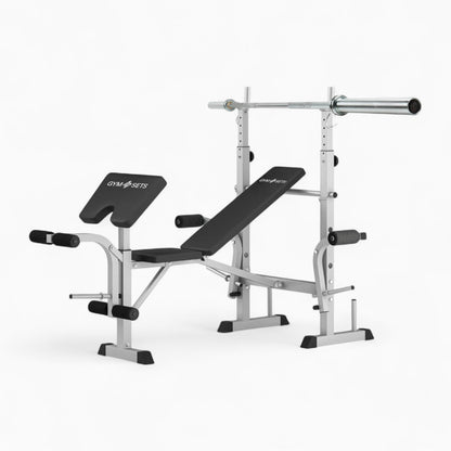 GymSets Adjustable Weight Bench + Preacher Curl