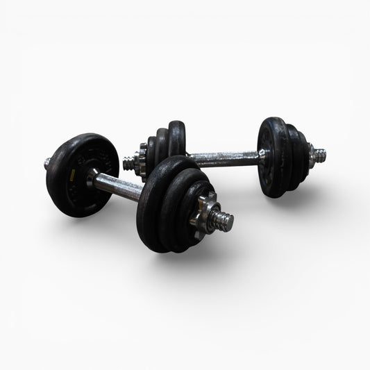Cast Iron Dumbbells (Grade B) (Warehouse Return)