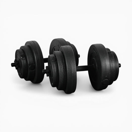 GymSets Vinyl 30kg Adjustable Dumbbell Set
