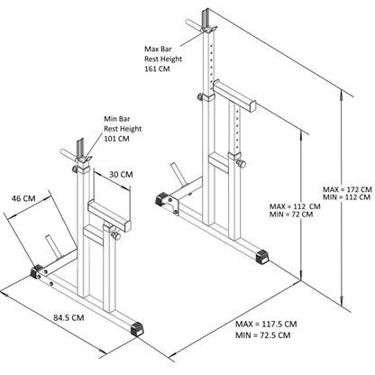 Heavy Duty Adjustable Rack, Bench Squat & Dip