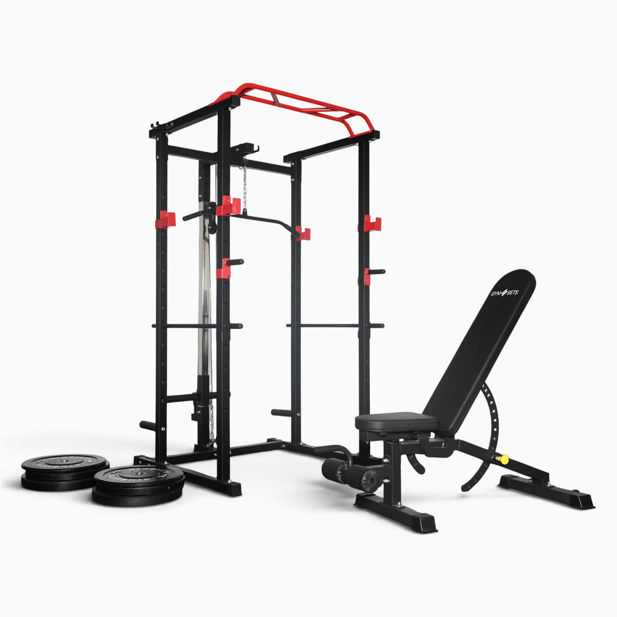 GymSets Power Cage with Cable Pulley