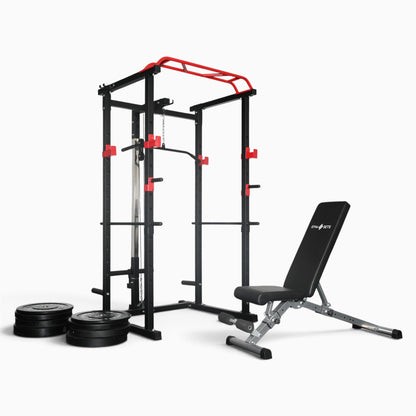 GymSets Power Cage with Cable Pulley