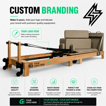 Personalised GymSets Oak Reformer Pilates Studio Machine