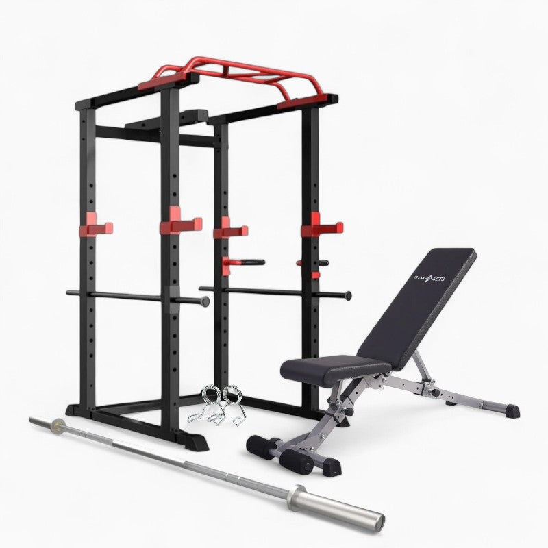 GymSets Power Cage with Cable Pulley