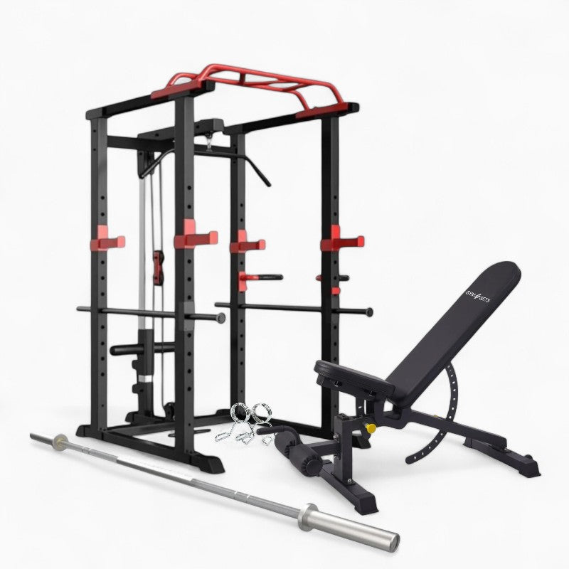 GymSets Power Cage with Cable Pulley
