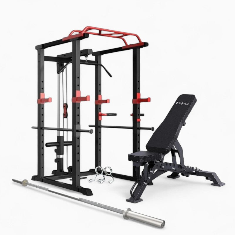GymSets Power Cage with Cable Pulley