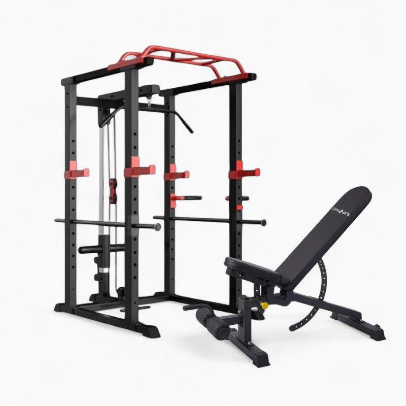 GymSets Power Cage with Cable Pulley