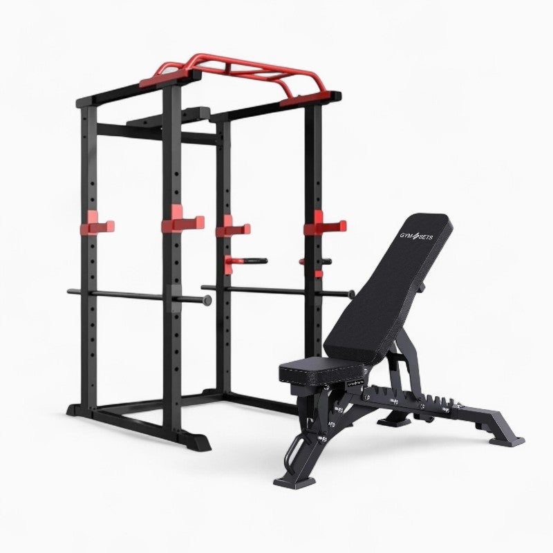 GymSets Power Cage with Cable Pulley
