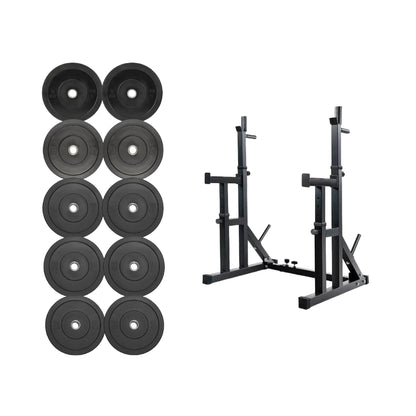 Olympic Bumper Plates 2 inch Rubber Weight Gym Sets 5 10 15 20 25 kg