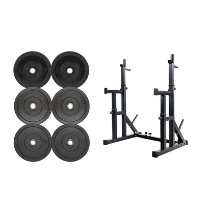 Olympic Bumper Plates 2 inch Rubber Weight Gym Sets 5 10 15 20 25 kg