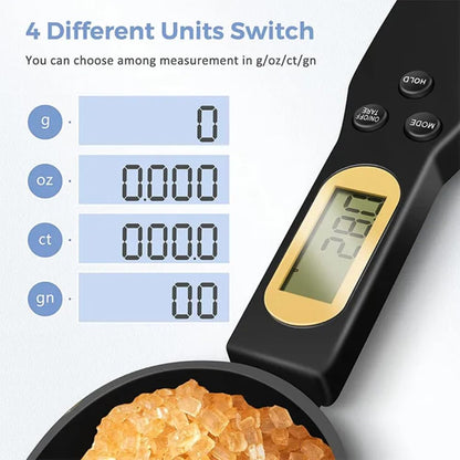 Digital Measuring Spoon with Electronic Display, Food Weighing Scale