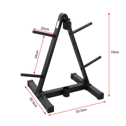 Weight Plates Storage Rack for Organising Olympic 1" & 2" Holder Stand