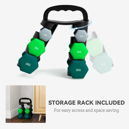 Neoprene Dumbbell Tree Rack